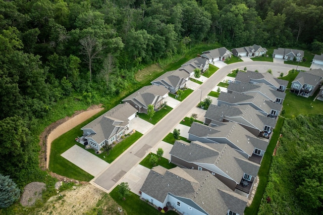 1180 Hewitt Blvd, Red Wing, MN 55066 - aerial overview of property's location with nearby suburban area and a forest