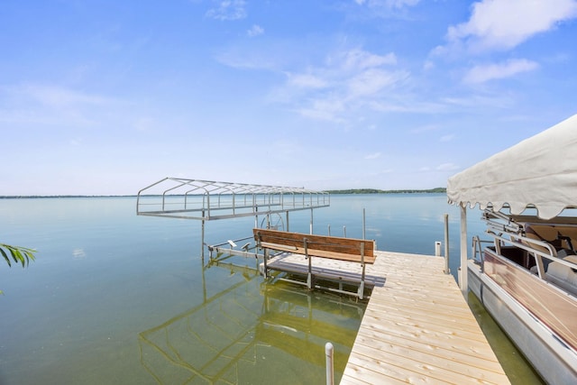 70190 218th St, Dassel, MN 55325 - dock area featuring boat lift and a water view