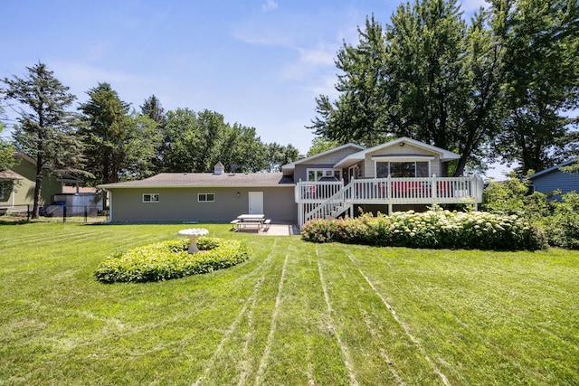 70190 218th St, Dassel, MN 55325 - back of house featuring a wooden deck