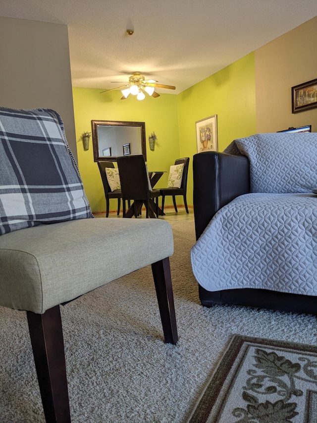 2800 Hillsboro Ave N Unit 113, New Hope, MN 55427 - carpeted living area with a ceiling fan