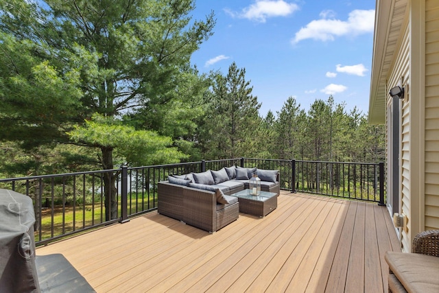 13725 Maxwell Rd, Chisago Lake Twp, MN 55013 - deck with an outdoor hangout area