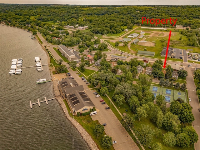 210 1st Ave SW, Glenwood, MN 56334 - aerial view of a large body of water