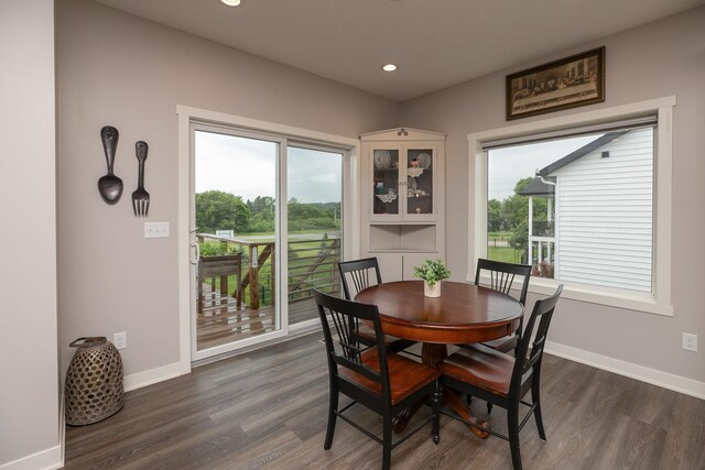 1427 Amco Dr SE, Chatfield, MN 55923 - dining room with dark wood-style floors and recessed lighting