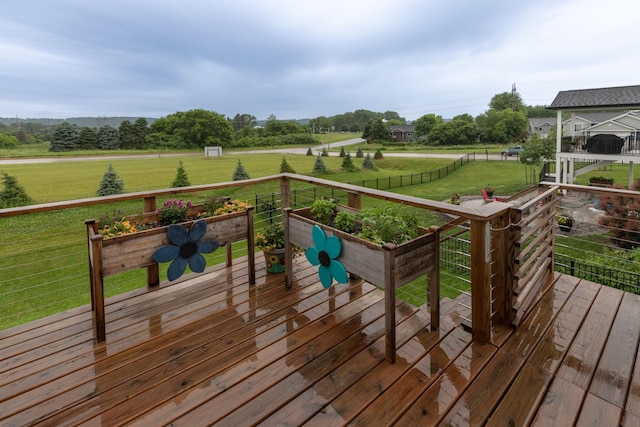 1427 Amco Dr SE, Chatfield, MN 55923 - wooden terrace with a rural view and a yard