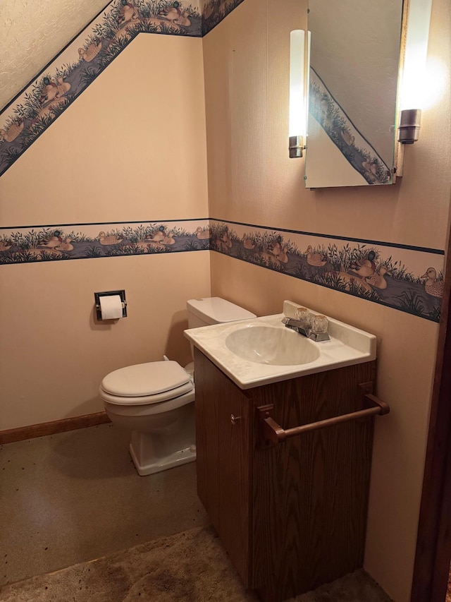 20247 410th Ave, Mickinock Twp, MN 56751 - bathroom with vanity and wallpapered walls