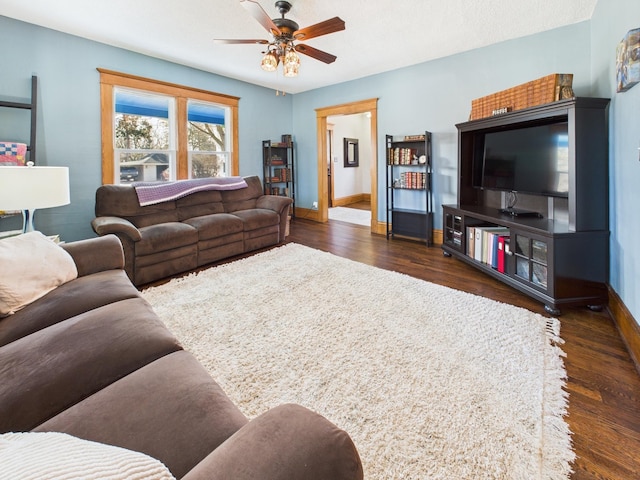 905 3rd Ave SW, Pine City, MN 55063 - living area with ceiling fan and wood finished floors