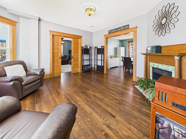 905 3rd Ave SW, Pine City, MN 55063 - living area with wood finished floors and a tiled fireplace