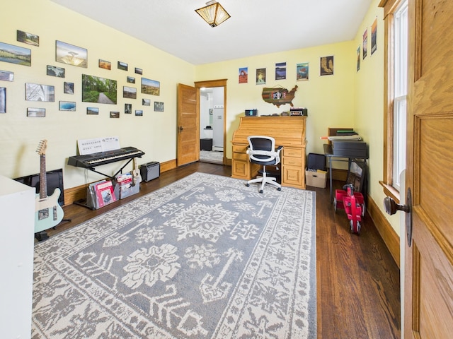 905 3rd Ave SW, Pine City, MN 55063 - office with dark wood-style flooring and baseboards