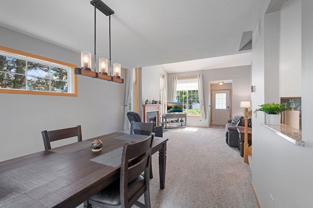 8772 Benson Way Unit 81, Inver Grove Heights, MN 55076 - carpeted dining area with a lit fireplace