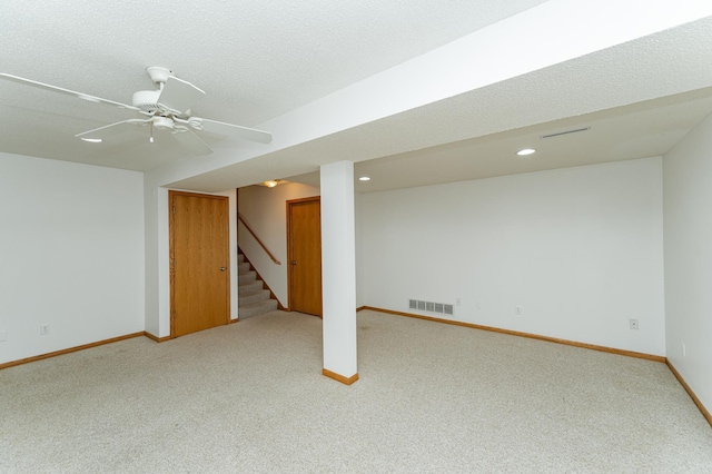 816 Bristol Ln NE, Rochester, MN 55906 - finished below grade area with carpet floors, stairway, and recessed lighting