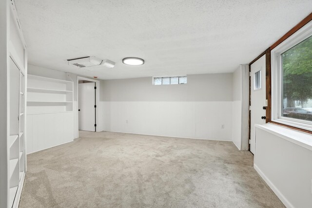 188 Cleveland Ave S, Saint Paul, MN 55105 - below grade area with carpet flooring and a textured ceiling