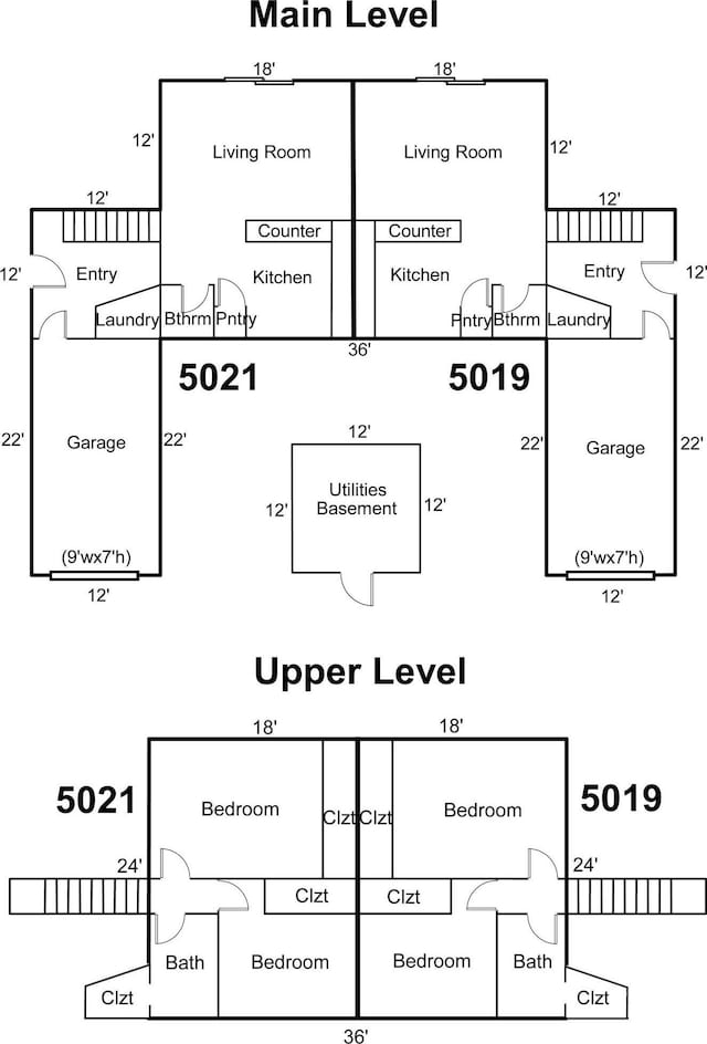 5019/5021 Ojibwa Rd, Brainerd, MN 56401 - view of property floor plan