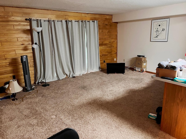 5019/5021 Ojibwa Rd, Brainerd, MN 56401 - carpeted living room with wood walls