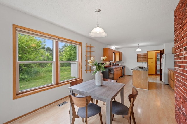 20170 Oxboro Ln N, Scandia, MN 55047 - dining space featuring light wood-style flooring and a textured ceiling