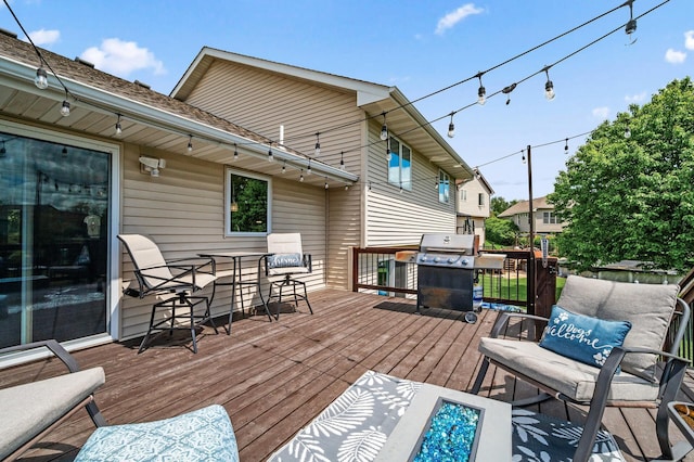 11847 Meadow Curv, Lindstrom, MN 55045 - wooden terrace featuring area for grilling