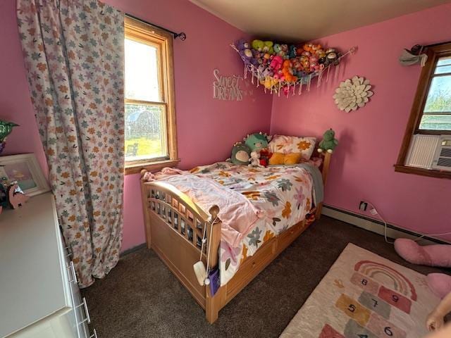 3507 Salo Rd, Waasa Twp, MN 55732 - bedroom featuring baseboard heating and carpet floors