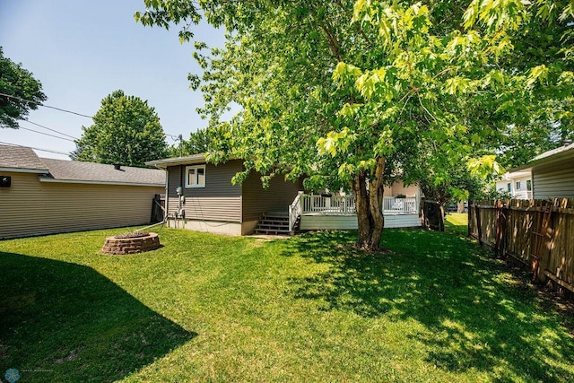 105 5th Ave W, West Fargo, ND 58078 - view of yard with a deck