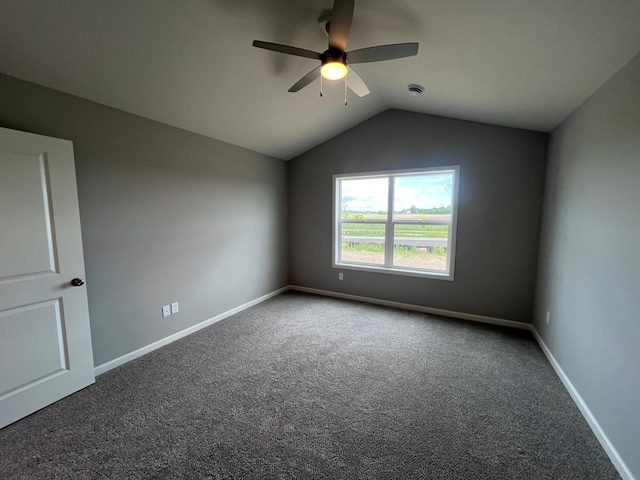 2488 Jacamar Ave NE, Saint Michael, MN 55376 - carpeted empty room with ceiling fan and vaulted ceiling