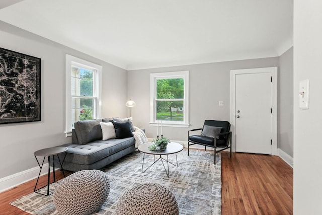 4529 17th Ave S, Minneapolis, MN 55407 - living area featuring wood finished floors and baseboards