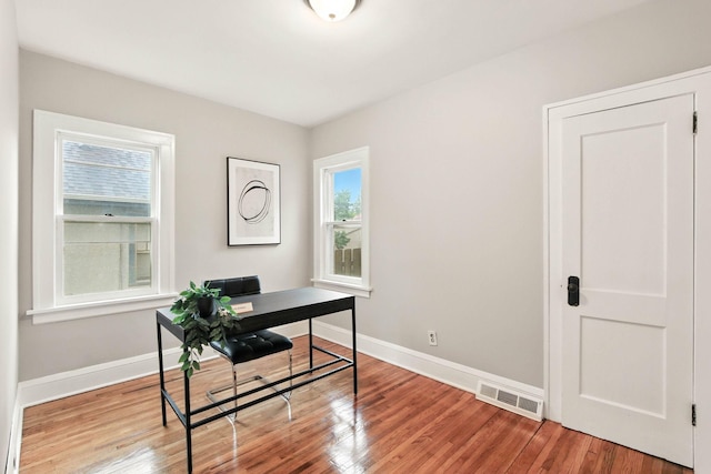 4529 17th Ave S, Minneapolis, MN 55407 - office area with wood finished floors and plenty of natural light