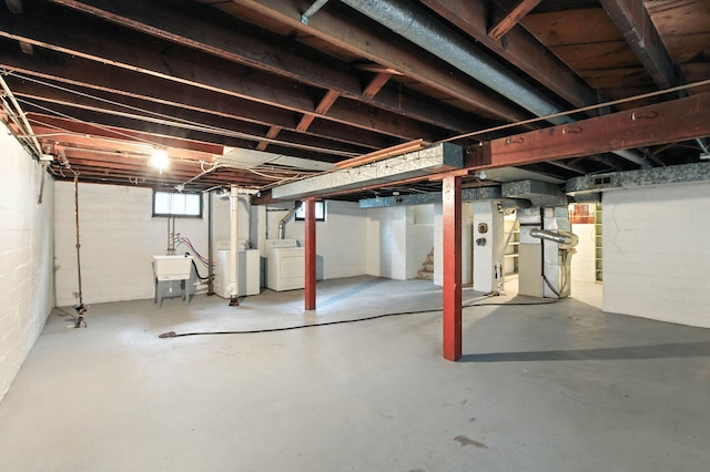 4529 17th Ave S, Minneapolis, MN 55407 - basement featuring stairs and independent washer and dryer