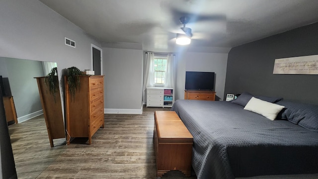 717 2nd Ave SW, Pipestone, MN 56164 - bedroom with wood finished floors and a ceiling fan