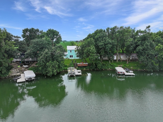 34 Shady Rest Rd, Lake Sarah Twp, MN 56132 - water view featuring a dock and boat lift