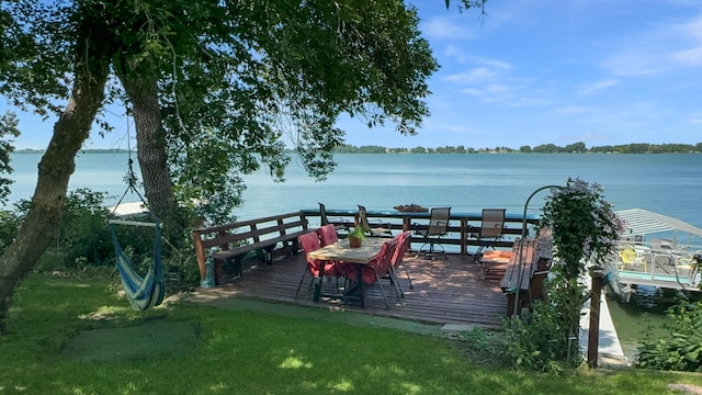 34 Shady Rest Rd, Lake Sarah Twp, MN 56132 - dock area with a water view