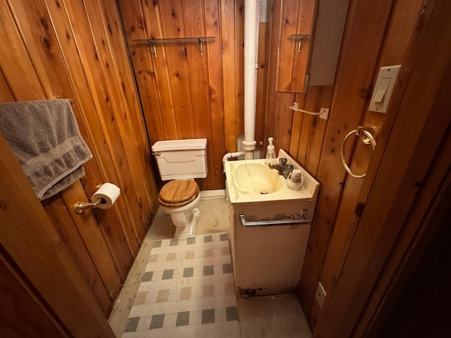 1204 Garflield Ave, Albert Lea, MN 56007 - bathroom featuring vanity and wood walls