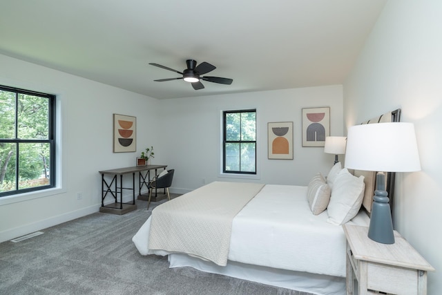 625 Ivy Falls Ave, Mendota Heights, MN 55118 - carpeted bedroom featuring multiple windows and a ceiling fan