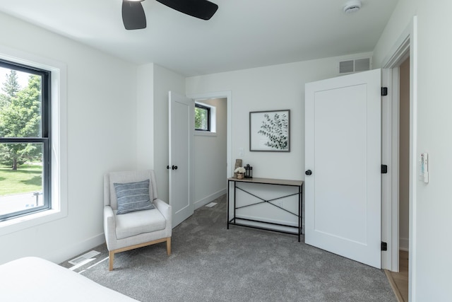 625 Ivy Falls Ave, Mendota Heights, MN 55118 - living area featuring ceiling fan and carpet flooring