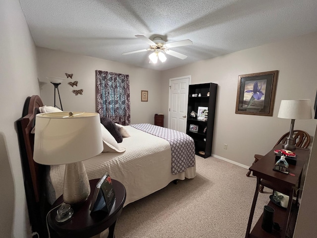 15965 Red Sand Cir, Brainerd, MN 56401 - bedroom featuring light colored carpet, a ceiling fan, and a textured ceiling