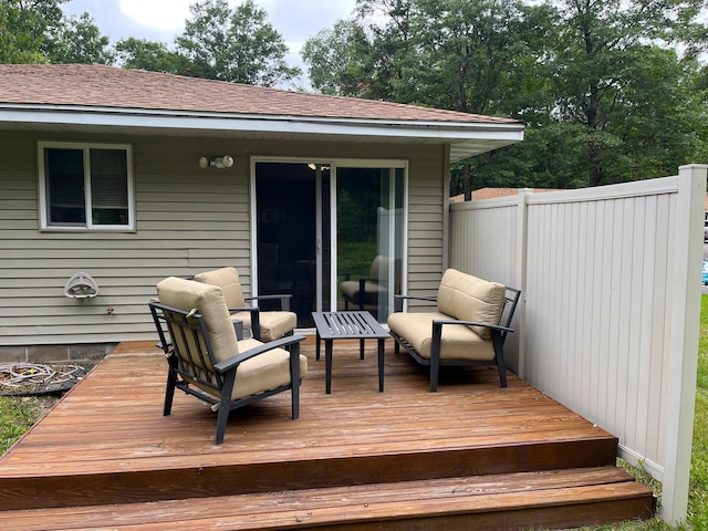15965 Red Sand Cir, Brainerd, MN 56401 - wooden deck with an outdoor living space