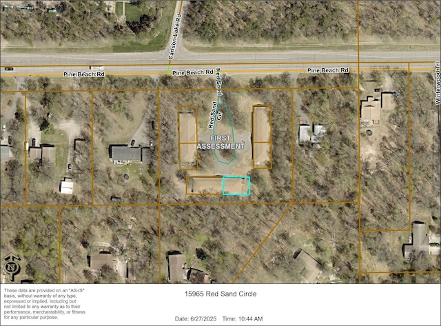15965 Red Sand Cir, Brainerd, MN 56401 - aerial map of property and surrounding area with property parcel outlined