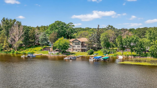 7471 260th St, Wyoming, MN 55092 - water view featuring a dock