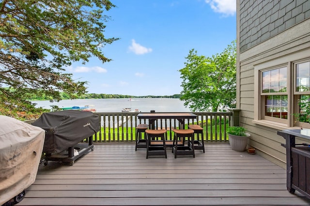 7471 260th St, Wyoming, MN 55092 - deck with a water view and grilling area