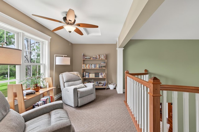 7471 260th St, Wyoming, MN 55092 - living area featuring carpet floors and ceiling fan
