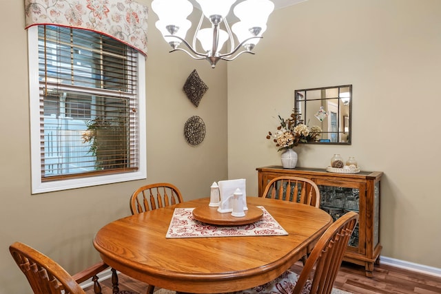 15618 Emerald Dr N Unit 2, Hugo, MN 55038 - dining area with a chandelier and wood finished floors