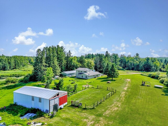 75309 Twin Oaks Rd, Bremen Twp, MN 55735 - aerial view of sparsely populated area with a heavily wooded area
