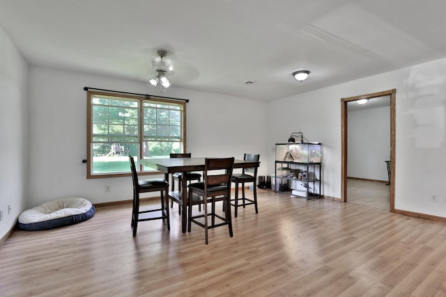 75309 Twin Oaks Rd, Bremen Twp, MN 55735 - dining room featuring light wood-type flooring and ceiling fan