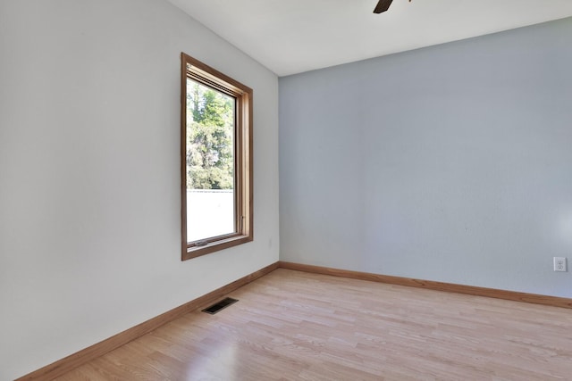 75309 Twin Oaks Rd, Bremen Twp, MN 55735 - spare room with light wood-style flooring and ceiling fan
