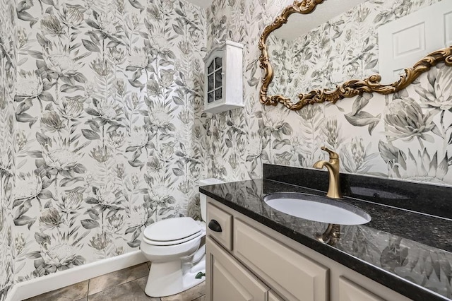 791 139th Ln NW, Andover, MN 55304 - bathroom featuring wallpapered walls, vanity, and tile patterned flooring
