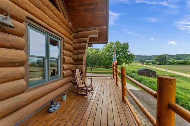 30453 County Road 19, Wiscoy Twp, MN 55971 - view of wooden terrace