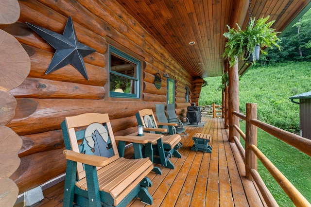 30453 County Road 19, Wiscoy Twp, MN 55971 - view of wooden deck