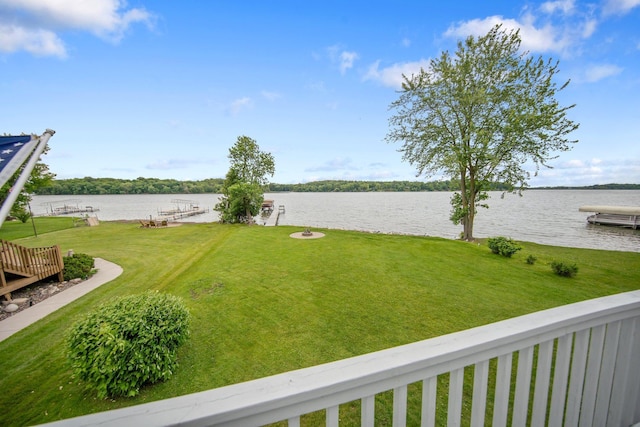 50945 Almond Ave, Nessel Twp, MN 55080 - view of green lawn with a water view