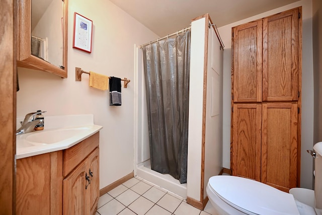 159 King St, Winona, MN 55987 - full bath with vanity, a stall shower, and tile patterned floors