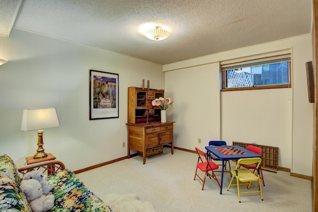715 River Heights Rd SW, Menomonie, WI 54751 - game room with a textured ceiling and carpet flooring