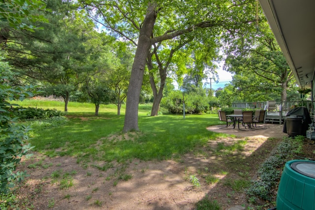 715 River Heights Rd SW, Menomonie, WI 54751 - view of green lawn with a patio
