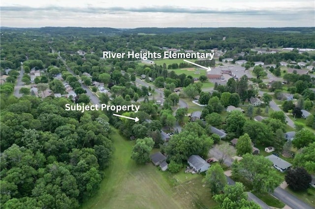 715 River Heights Rd SW, Menomonie, WI 54751 - bird's eye view of a heavily wooded area