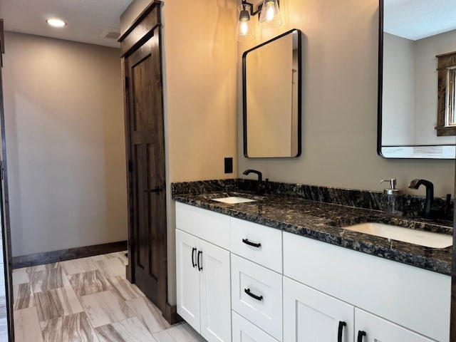 8766 Interlachen Rd, Lake Shore, MN 56468 - bathroom with double vanity and recessed lighting